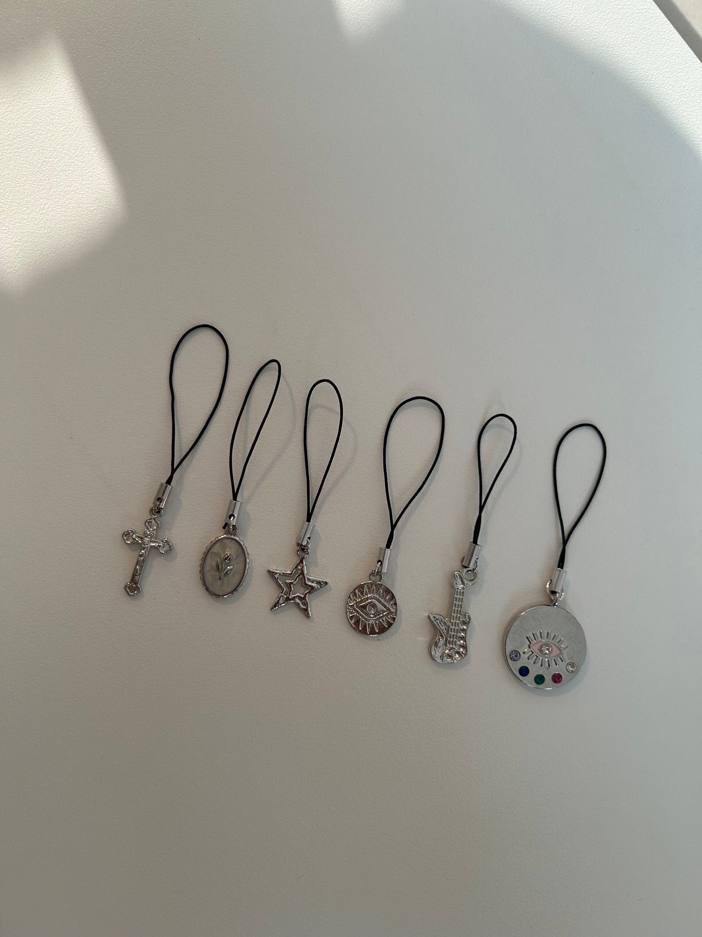 Mini phone charms (silver)