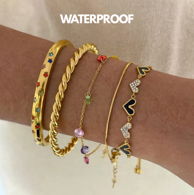 Salena Bracelet Stack (set of 5) PVD 16k gold plated