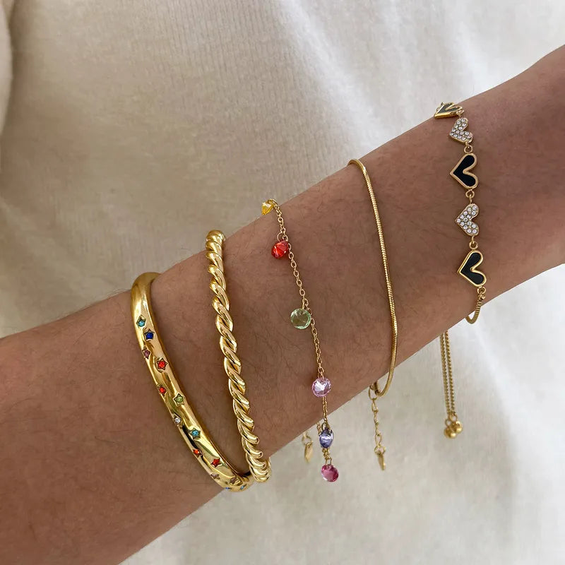 Salena Bracelet Stack (set of 5) PVD 16k gold plated