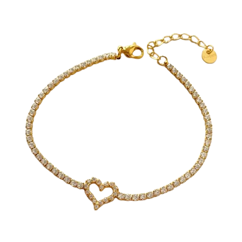 Heart Tennis Bracelet