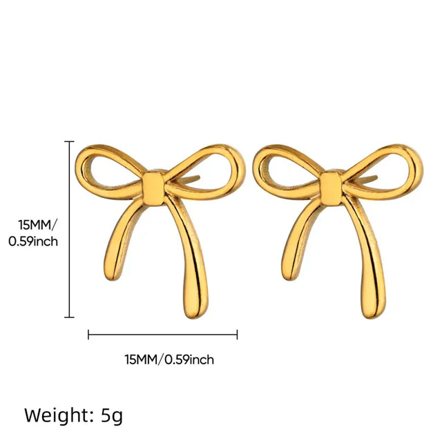 Bow ear studs