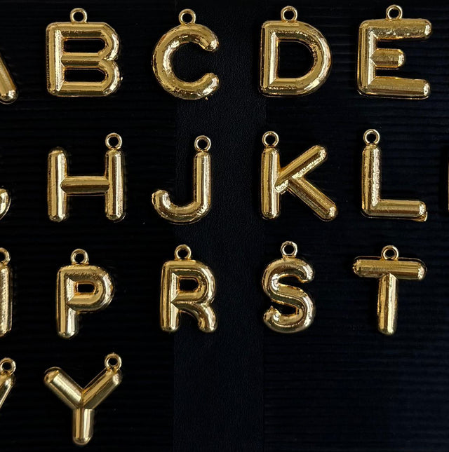 Bubble letter necklace