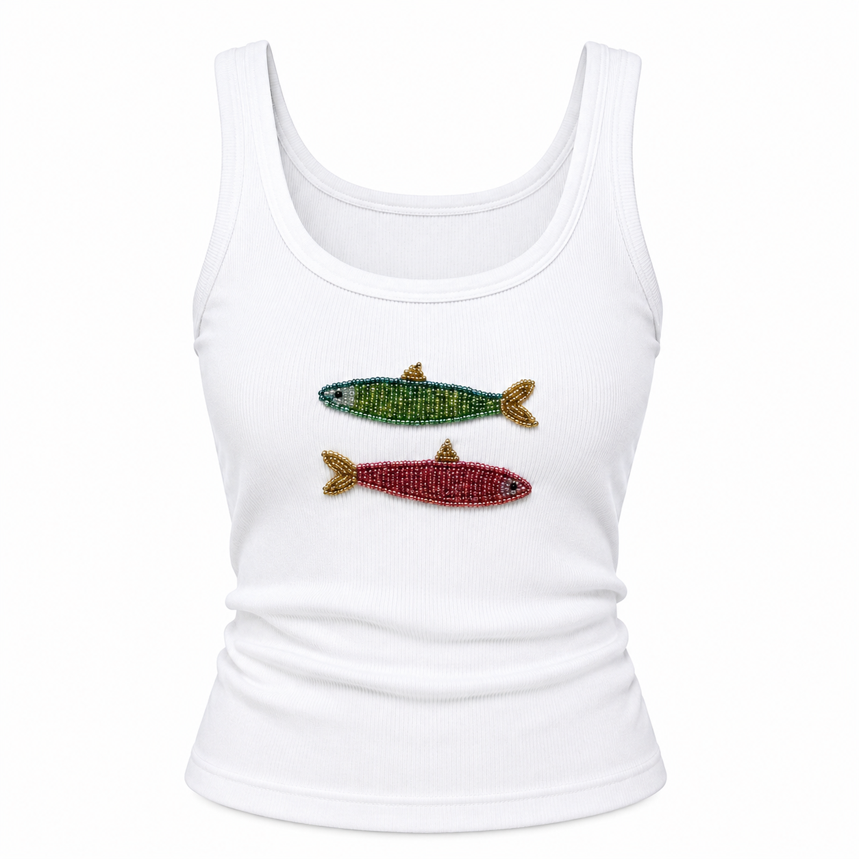 Fishy beaded tank top