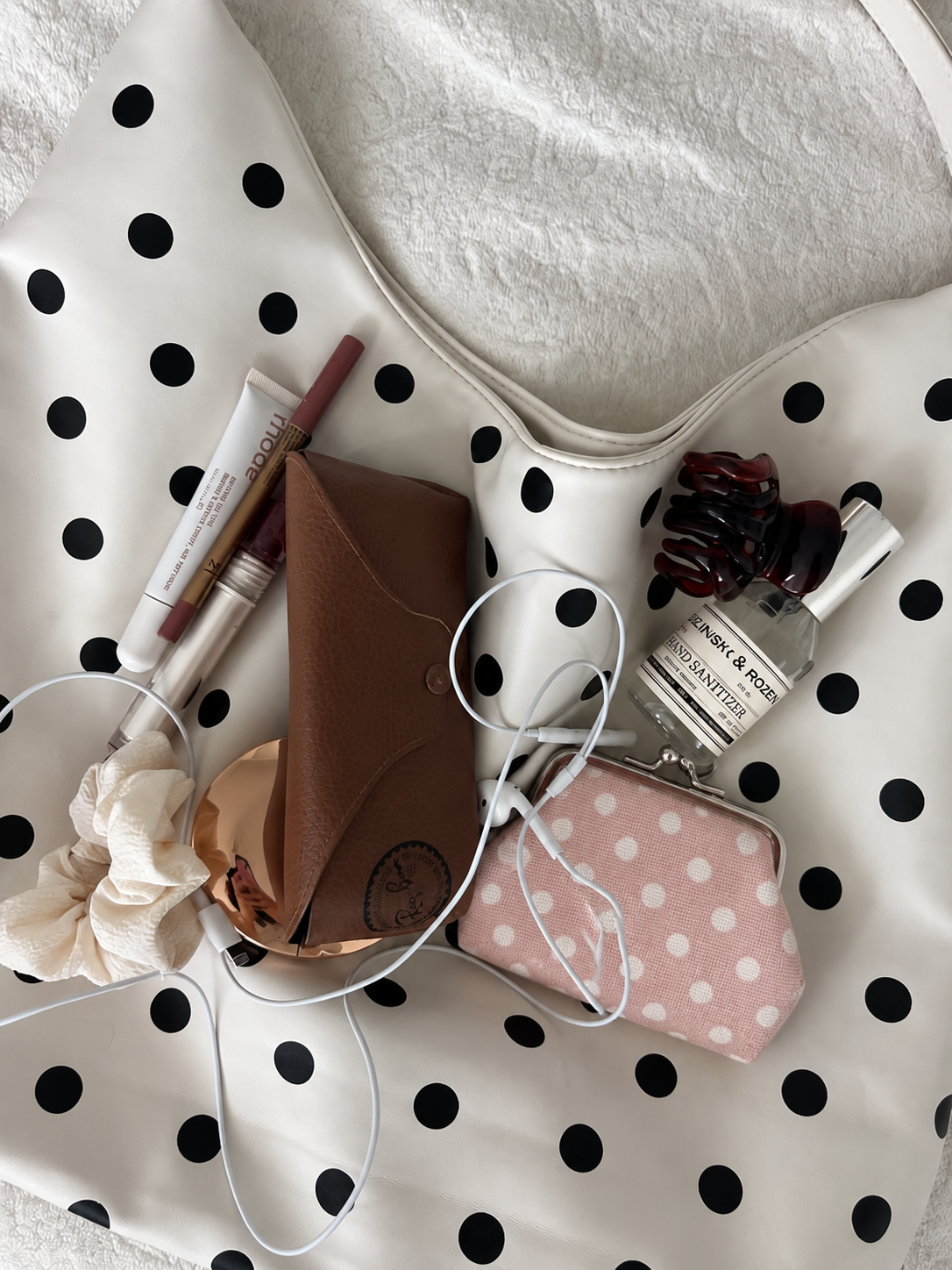 Polka dot coin purse