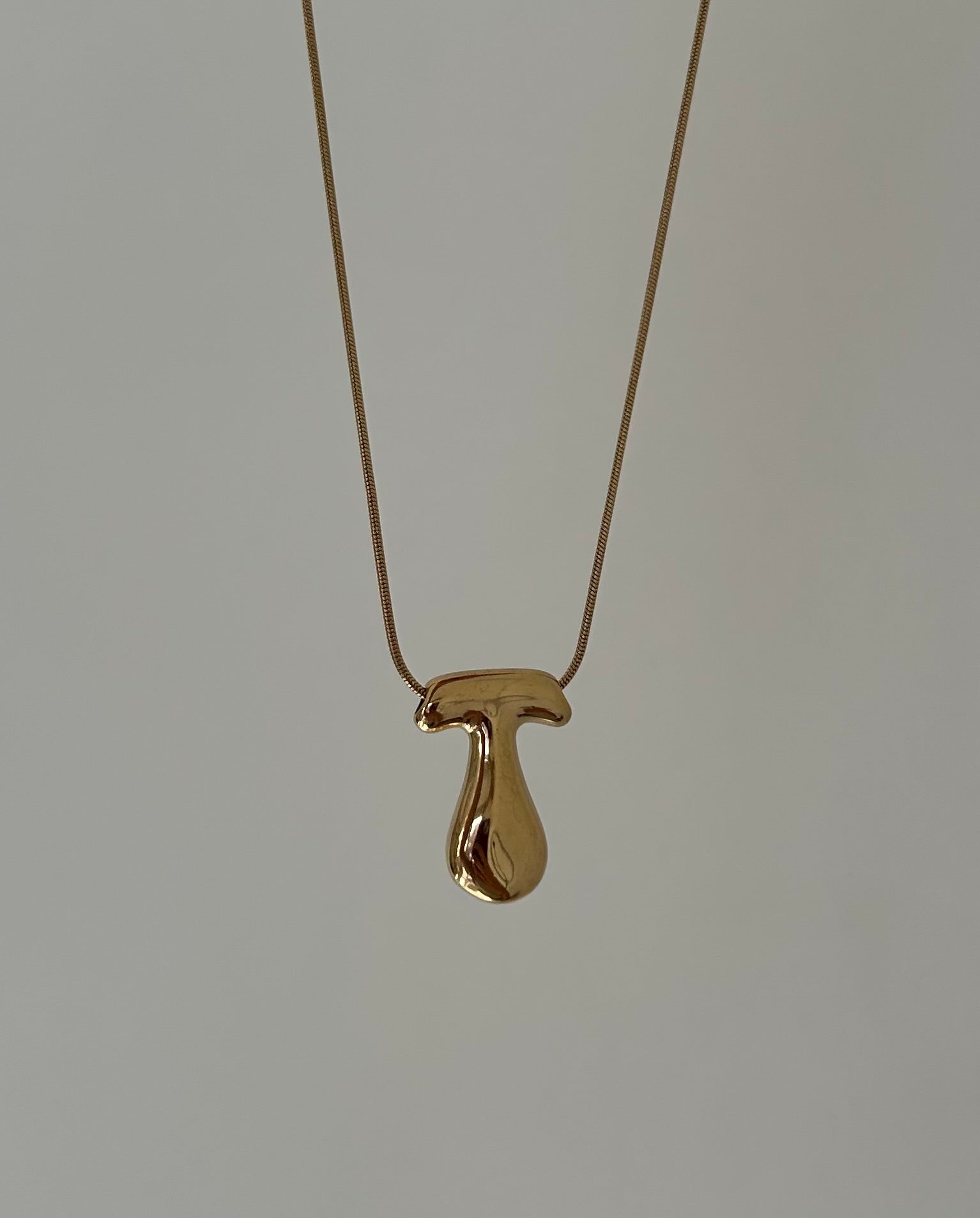 New Bubble Initial Necklace (gold plated)