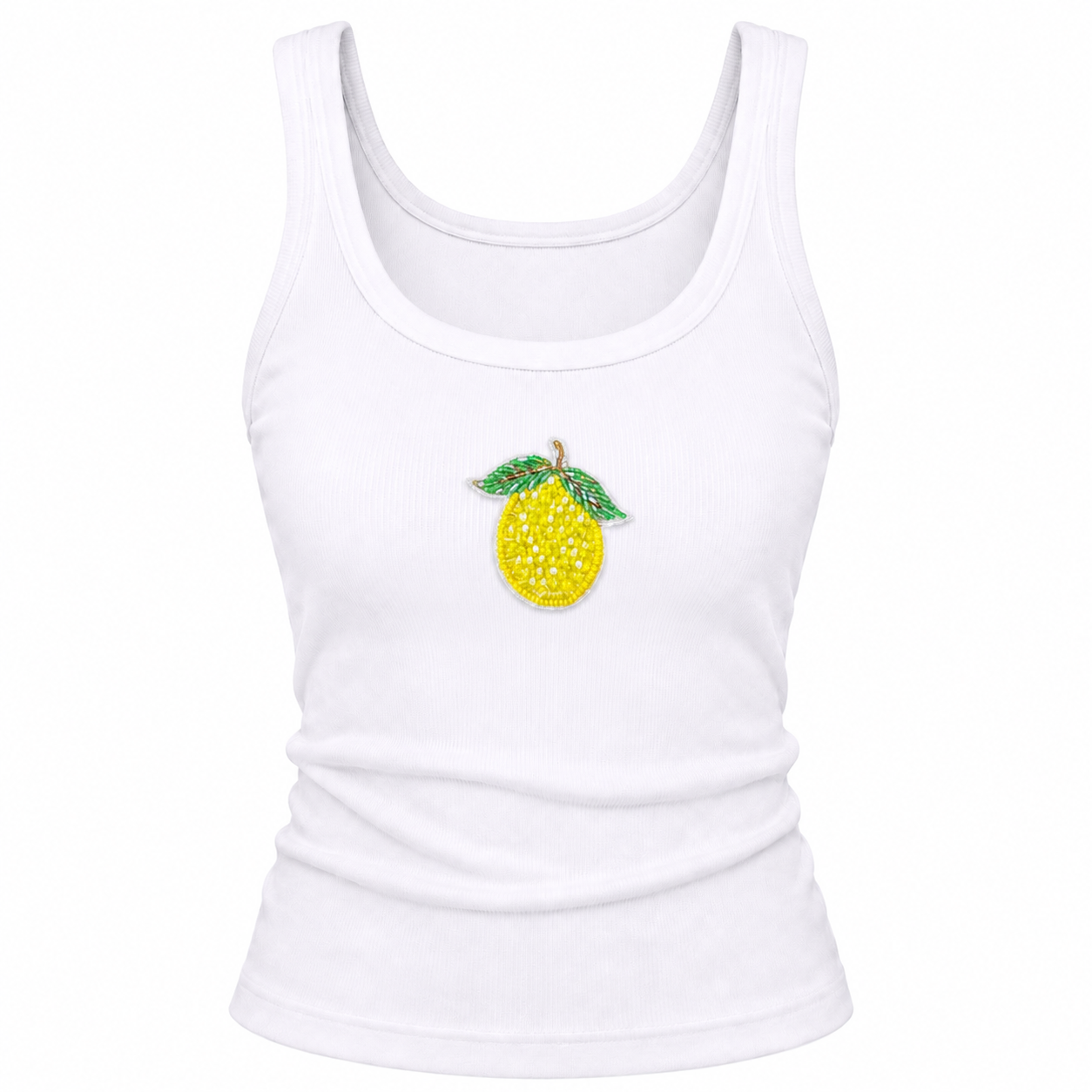 ‘Lemontini’ beaded tank top