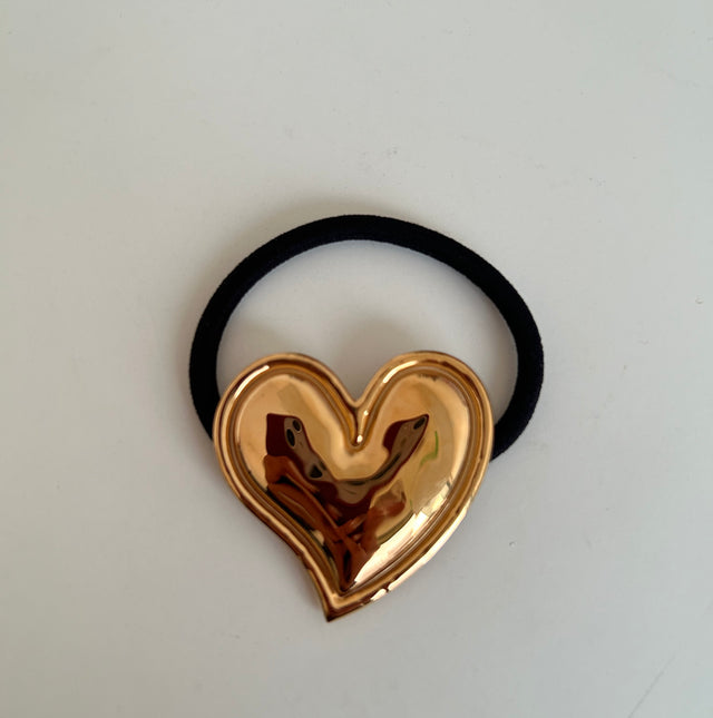 Heart rubber band (gold plated)