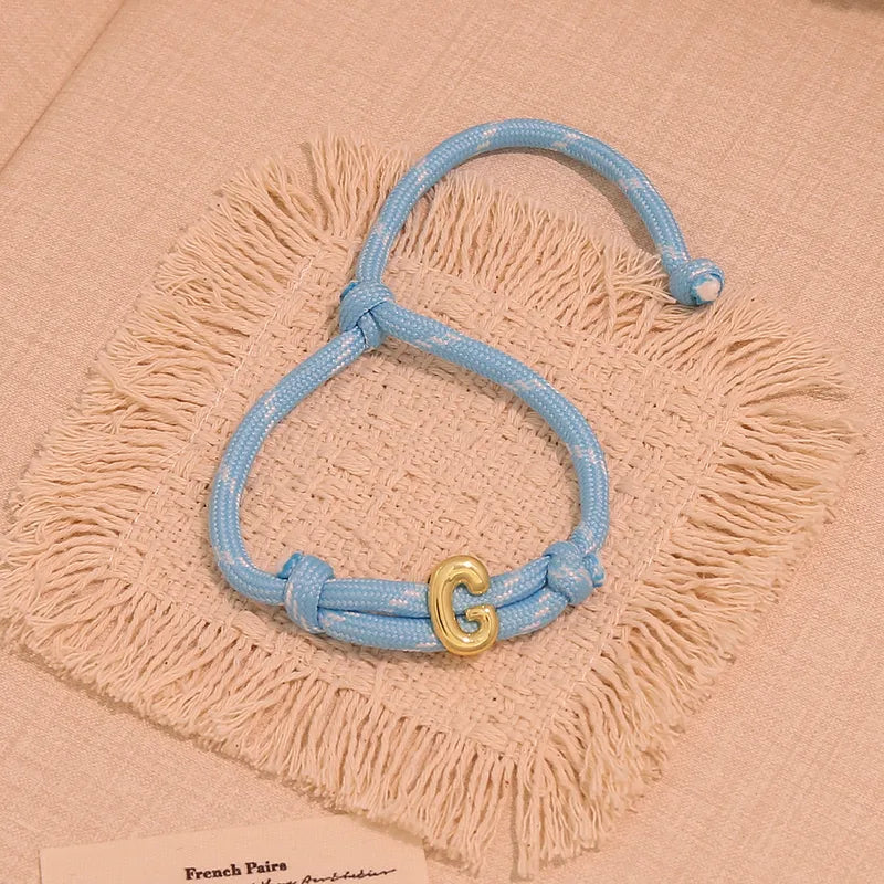 Bubble initial bracelet