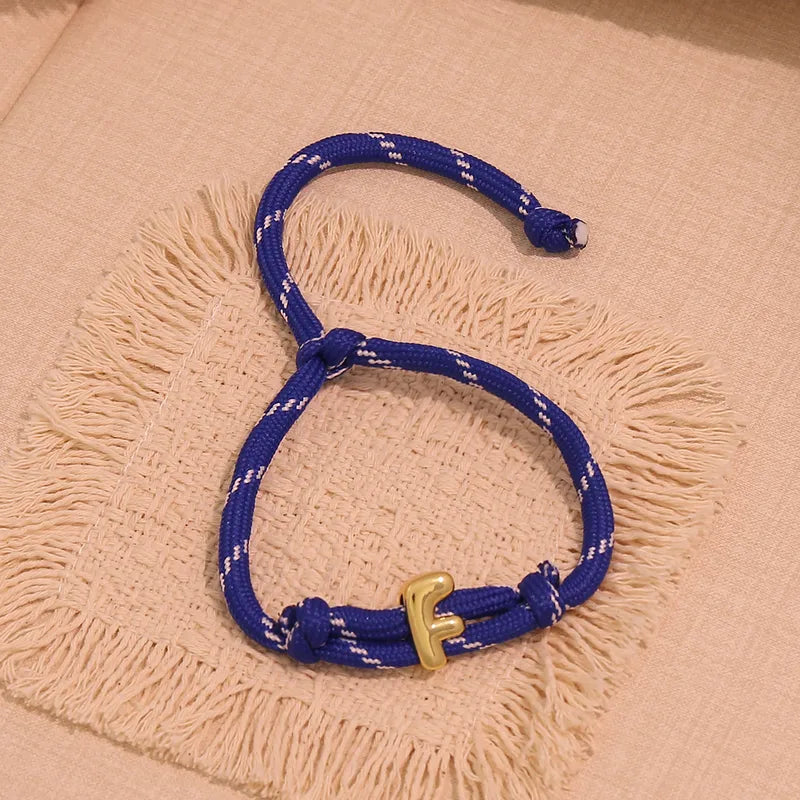 Bubble initial bracelet