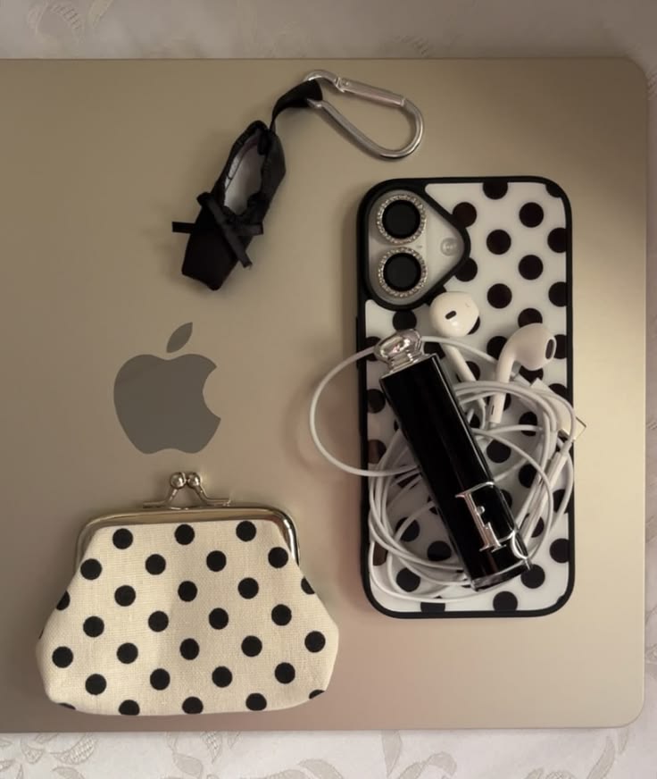Polka dot coin purse