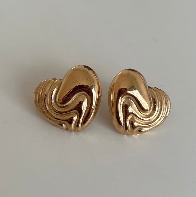 Heart earrings (18k gold plated)