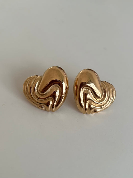 Heart earrings (18k gold plated)