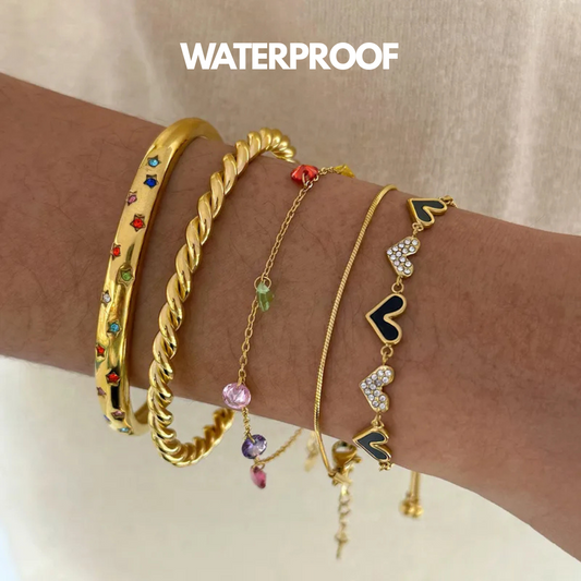 Salena Bracelet Stack (set of 5) PVD 16k gold plated