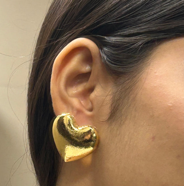 bold heart earrings