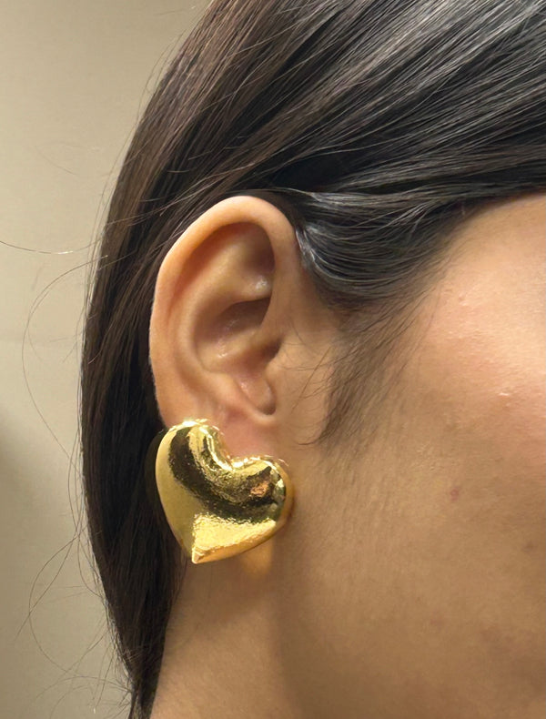 bold heart earrings