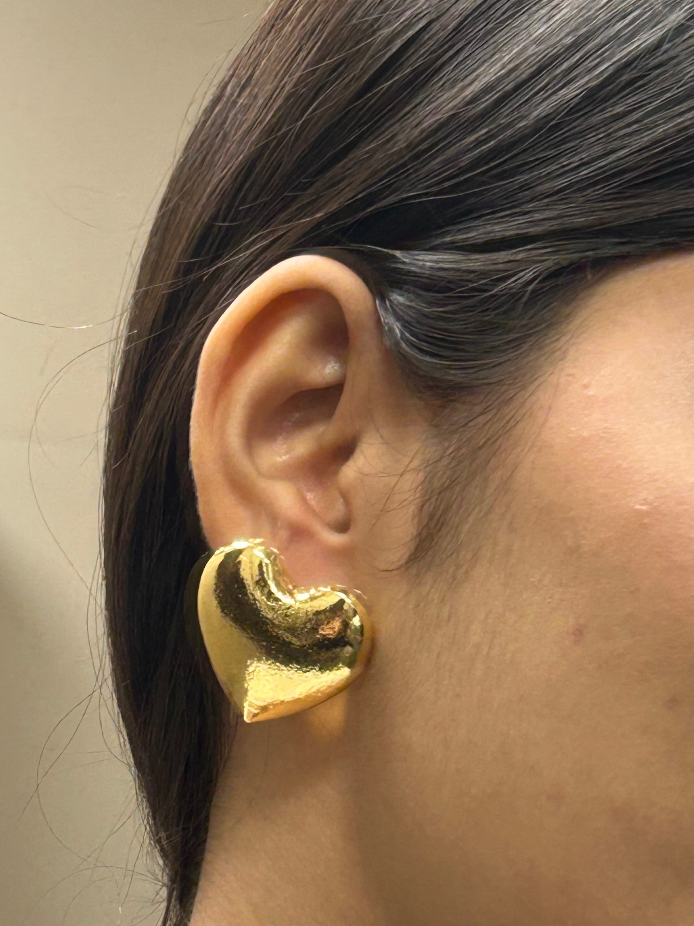 bold heart earrings