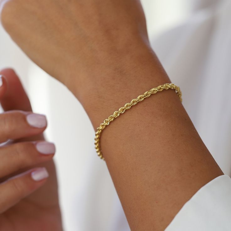 Rope Bracelet | 18k gold plated