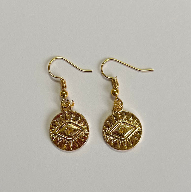 Evil eye earring