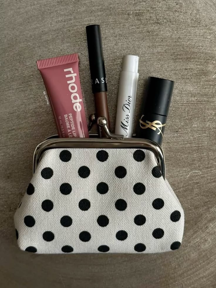 Polka dot coin purse