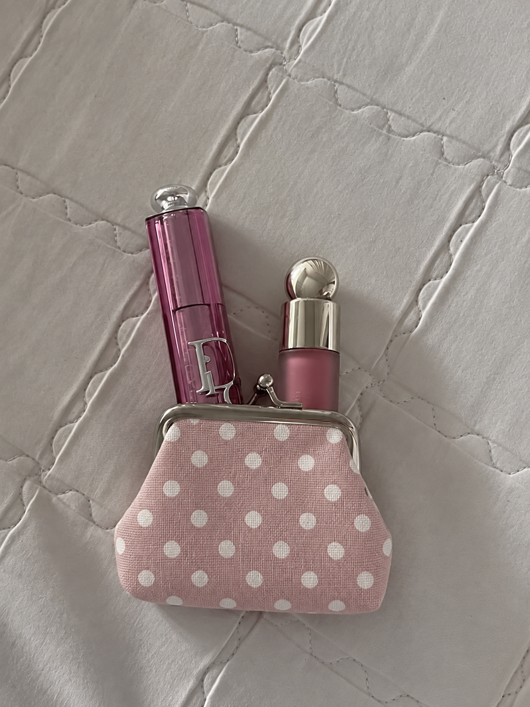 Polka dot coin purse