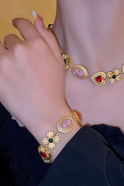 Victorian bracelet & earrings set