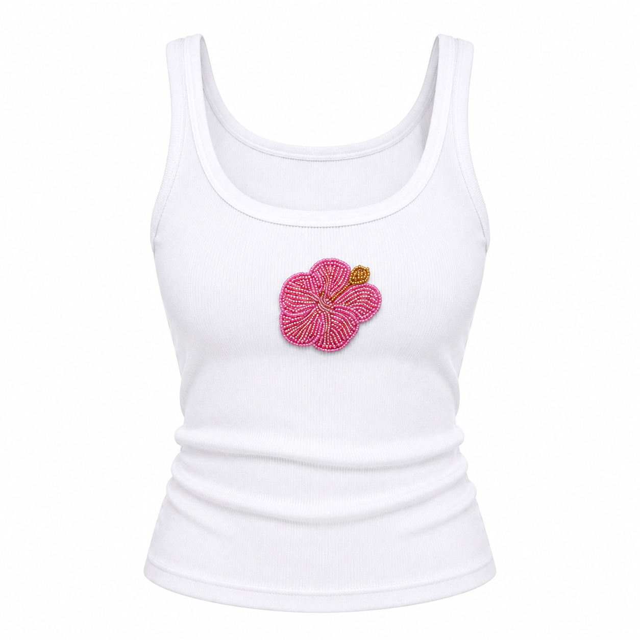 Flower beaded tank top