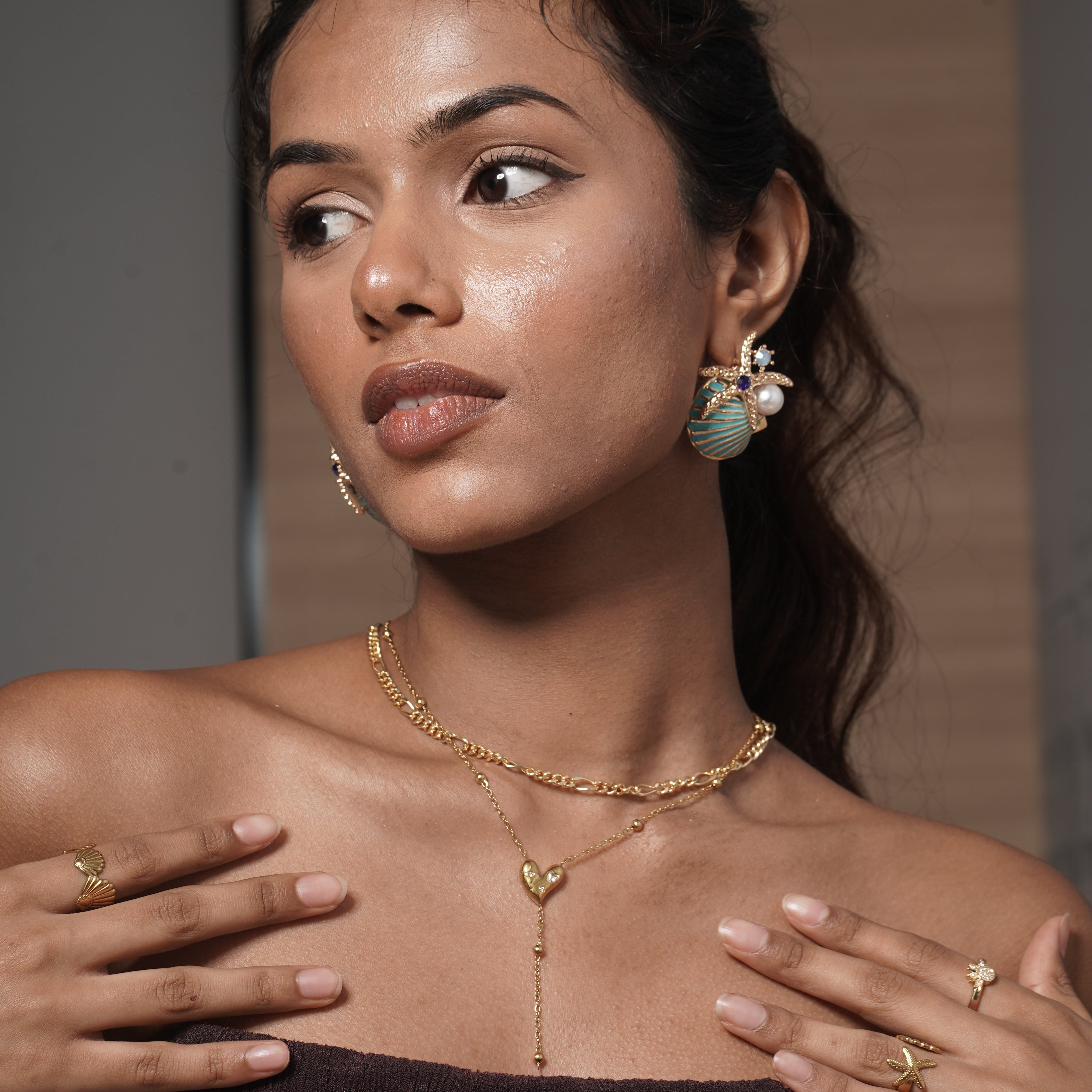 Sanya’s necklace stack