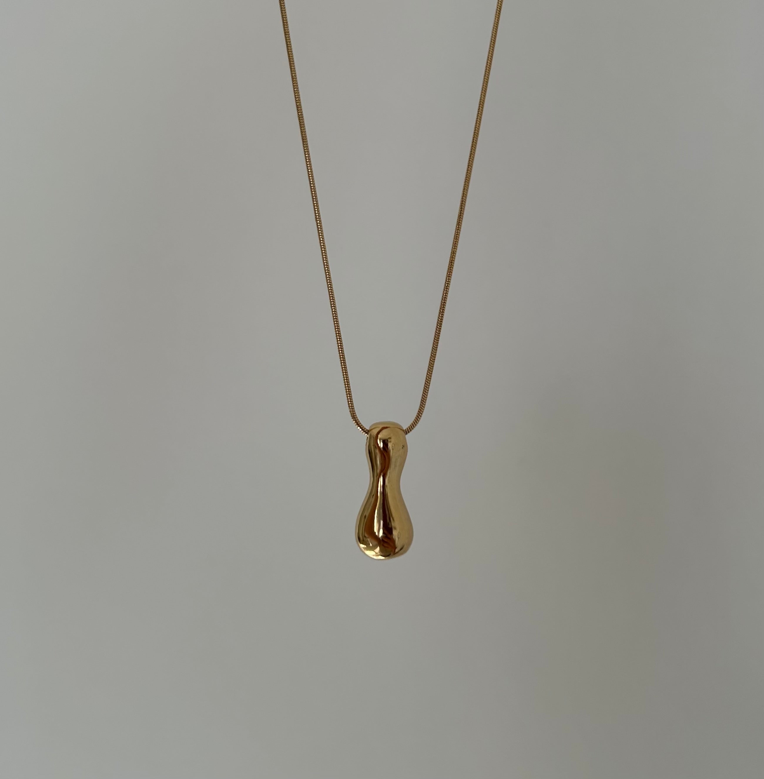 New Bubble Initial Necklace (gold plated)