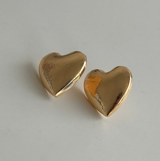 bold heart earrings