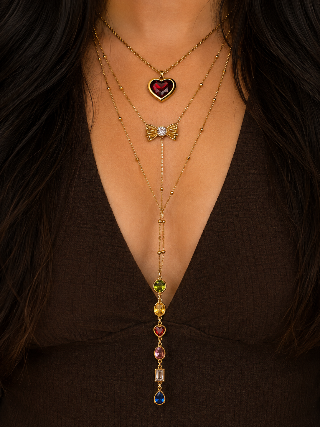 Juliet’s Necklace Stack | 18K Gold Plated (Set Of 3 Necklace)