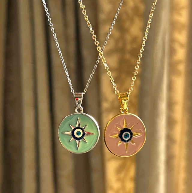 Evil eye bestie necklace