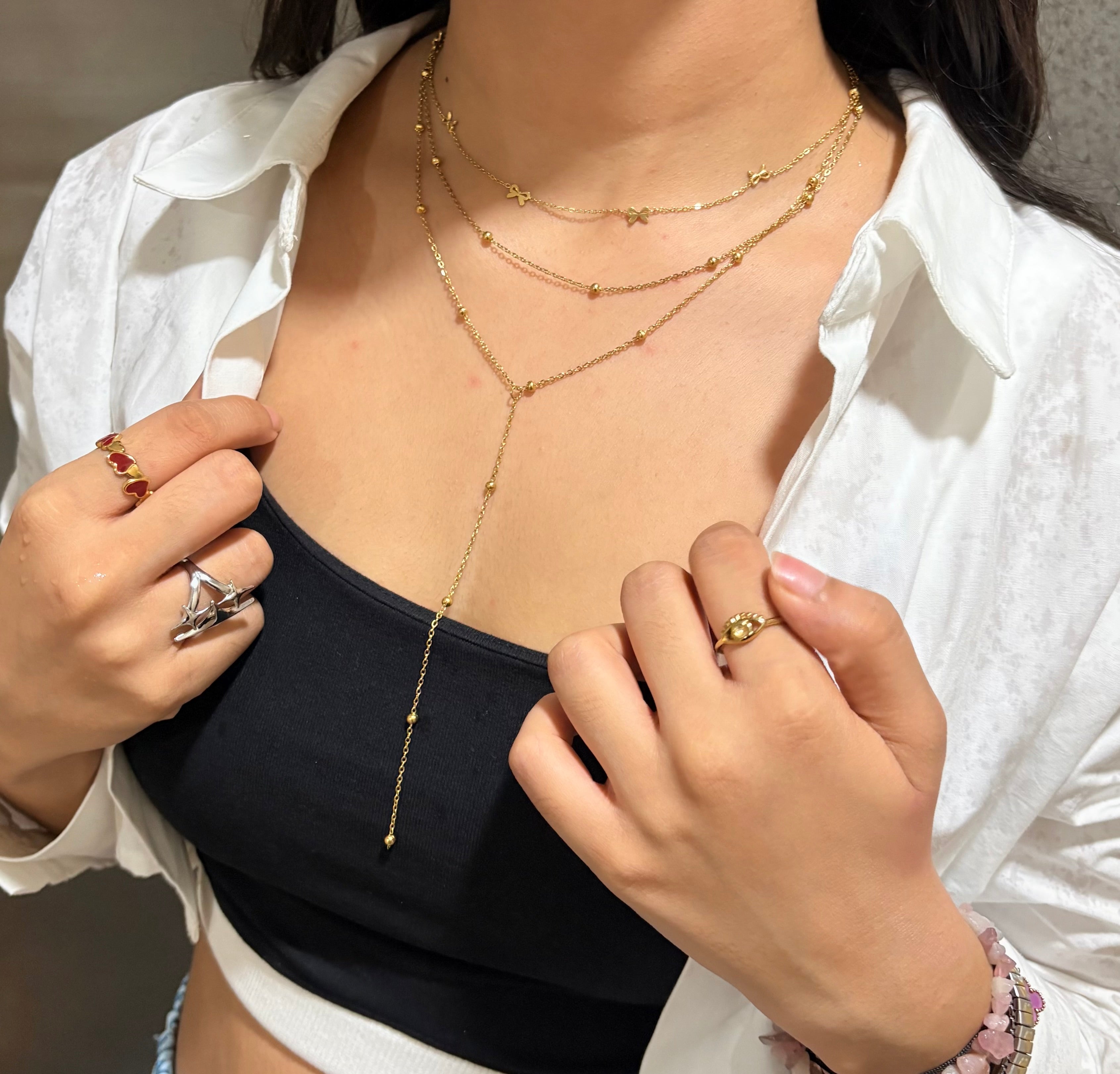 Aarya’s necklace stack (set of 2)