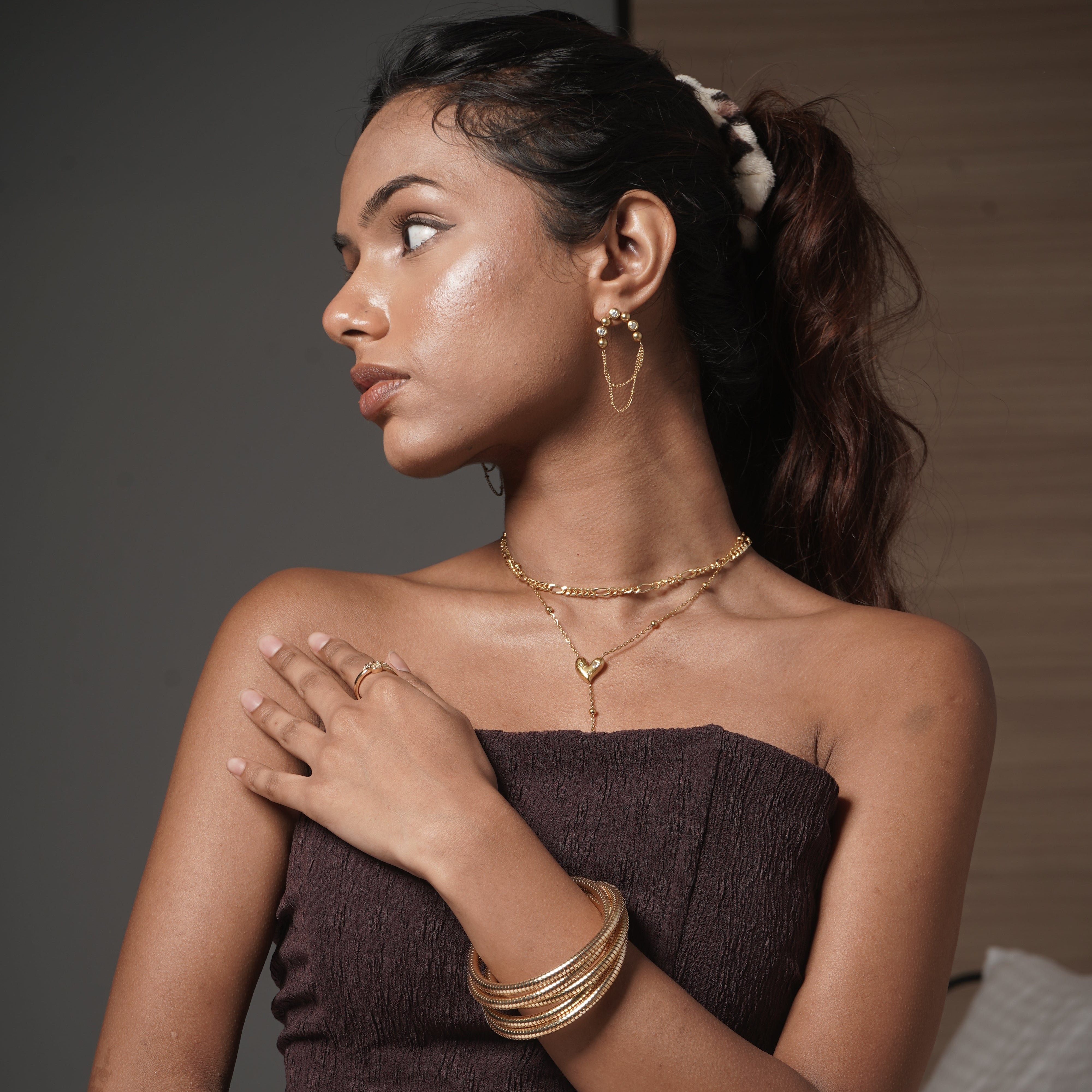 Sanya’s necklace stack