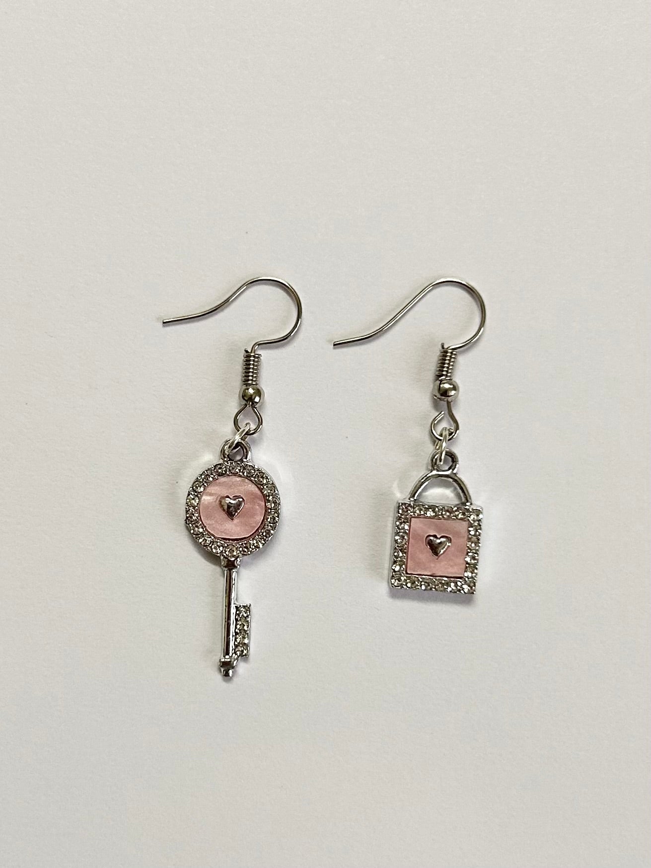 Lock & key earrings