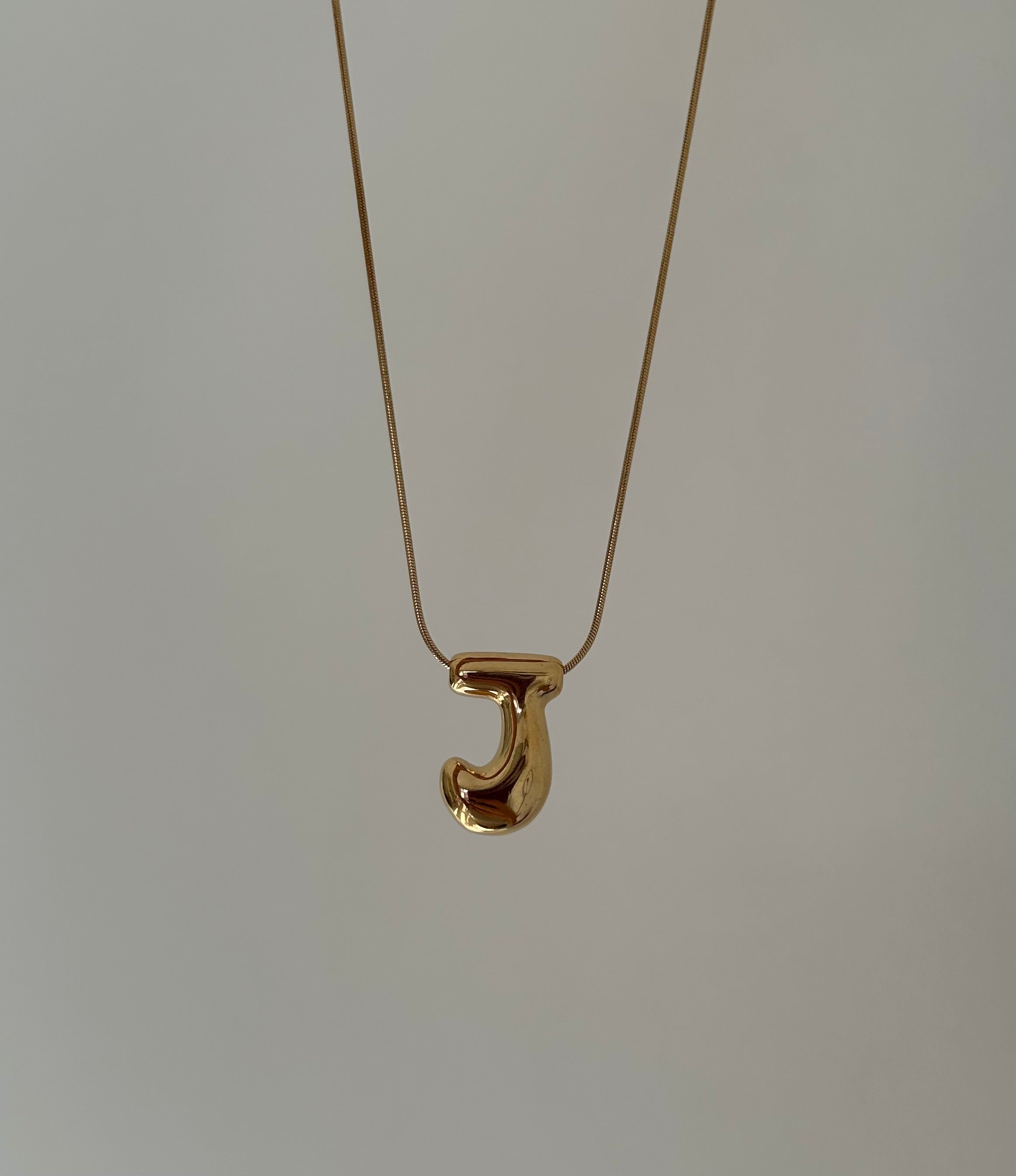 New Bubble Initial Necklace (gold plated)