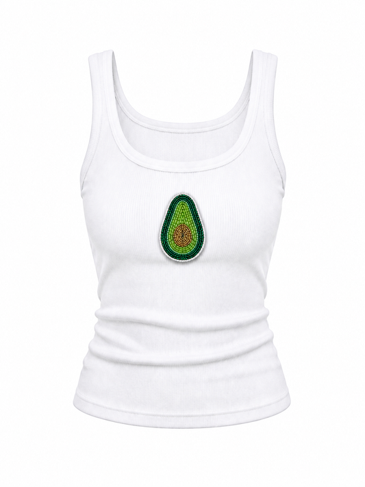 Avocado beaded tank top