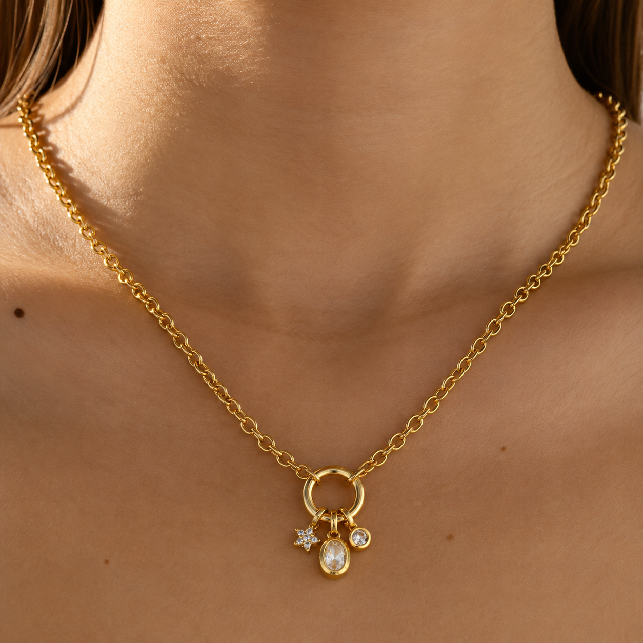Droplet necklace & earrings set