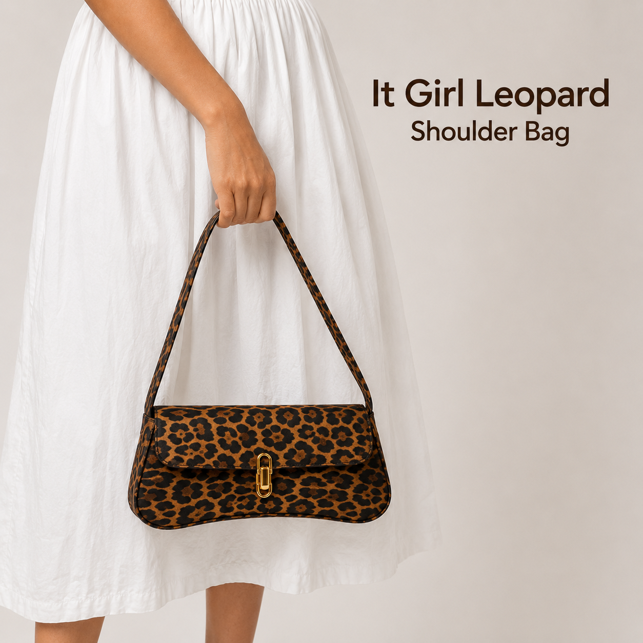 It Girl Leopard Shoulder Bag