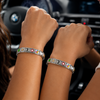 BFF Italian Charm Couple Stainless Steel Bracelets With 18+18 Charms (Set of 2 Bracelets)