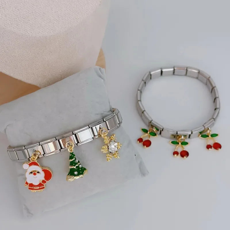Cherry Italian Charm Bracelet