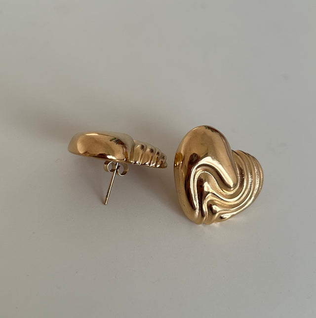 Heart earrings (18k gold plated)