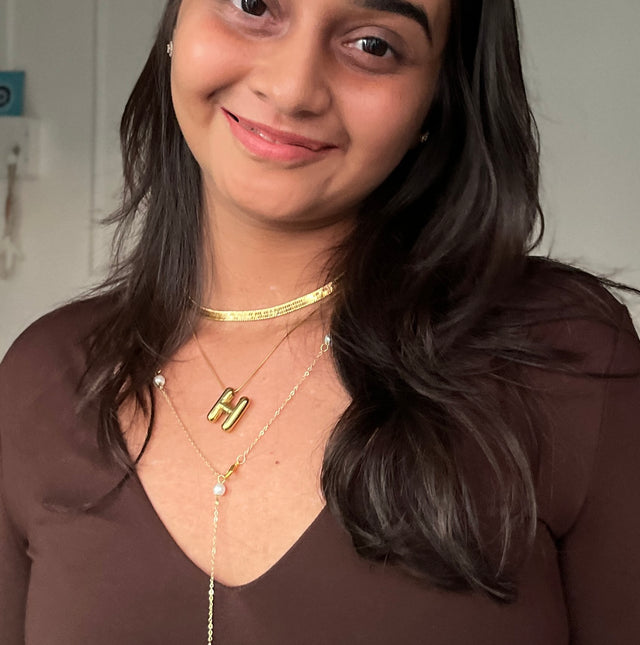 Harshi’s necklace stack