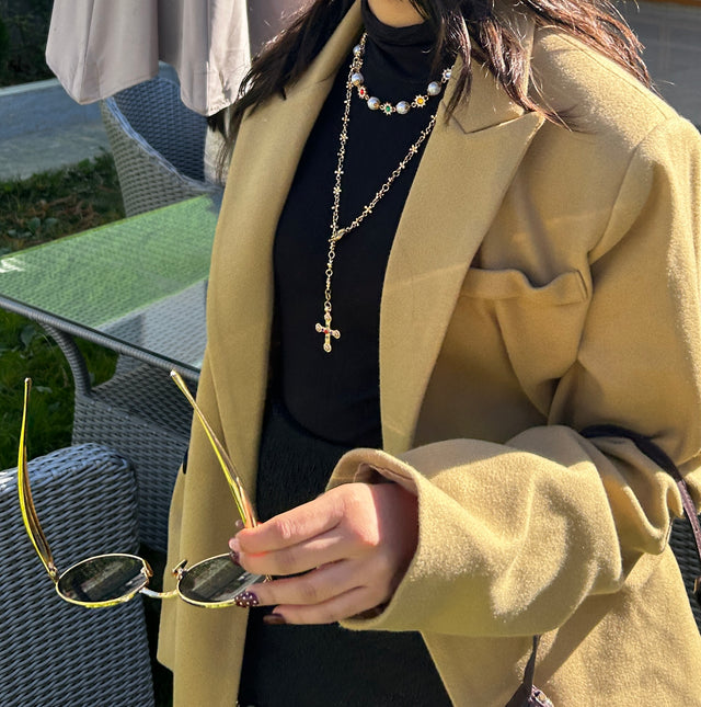 Shanaya’s necklace stack