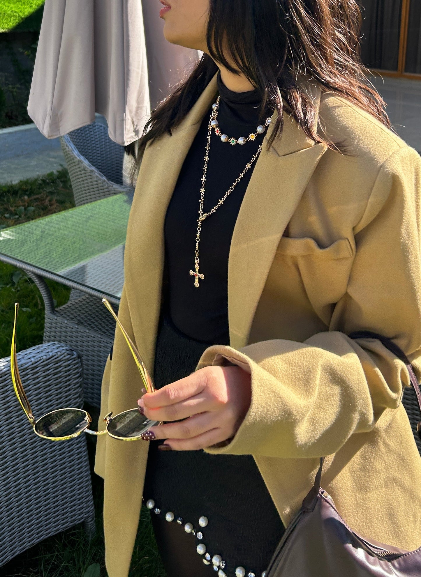 Shanaya’s necklace stack