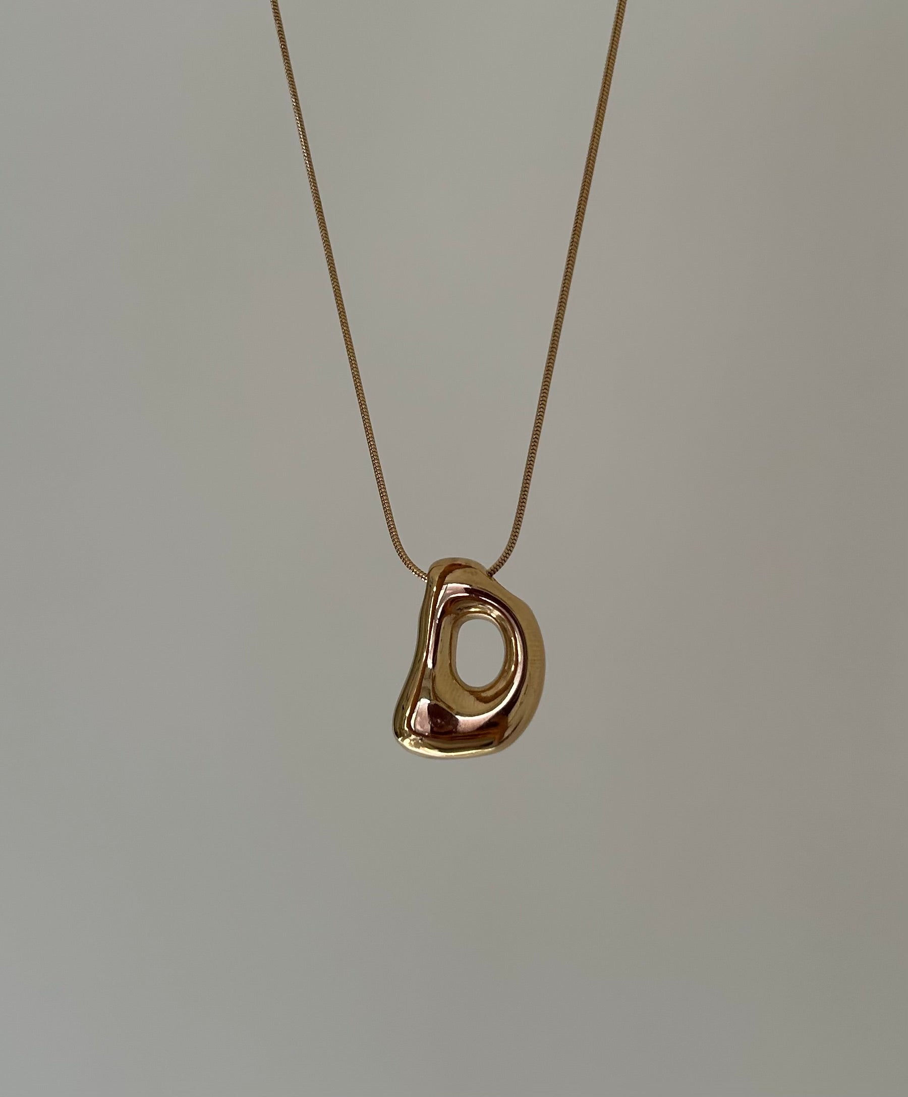 New Bubble Initial Necklace (gold plated)