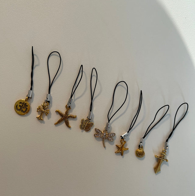 Mini phone charm (golden)