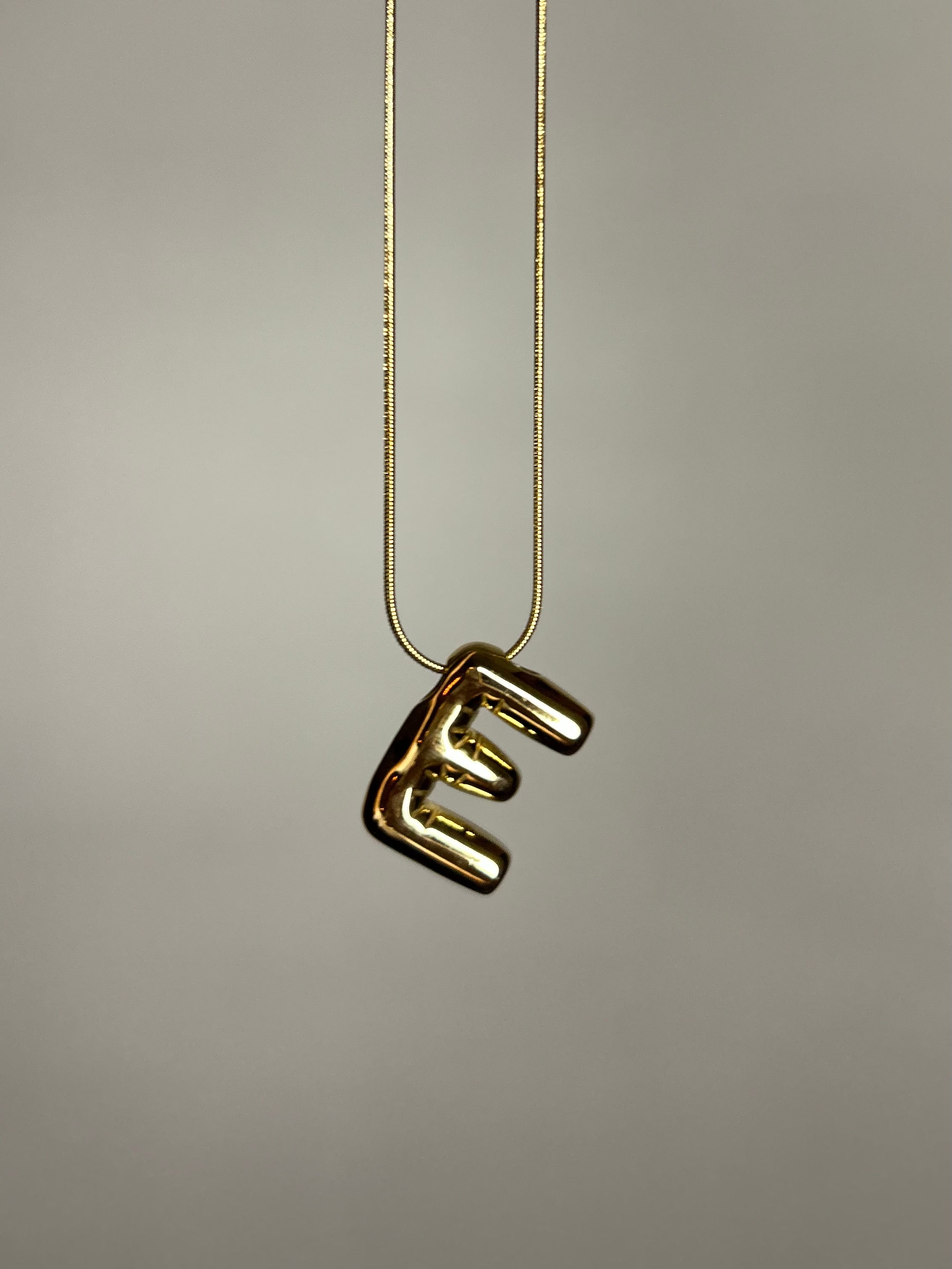 Bubble Initial necklace (gold plated)