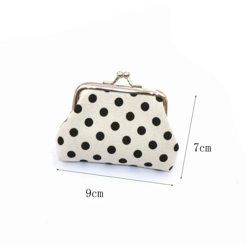 Polka dot coin purse