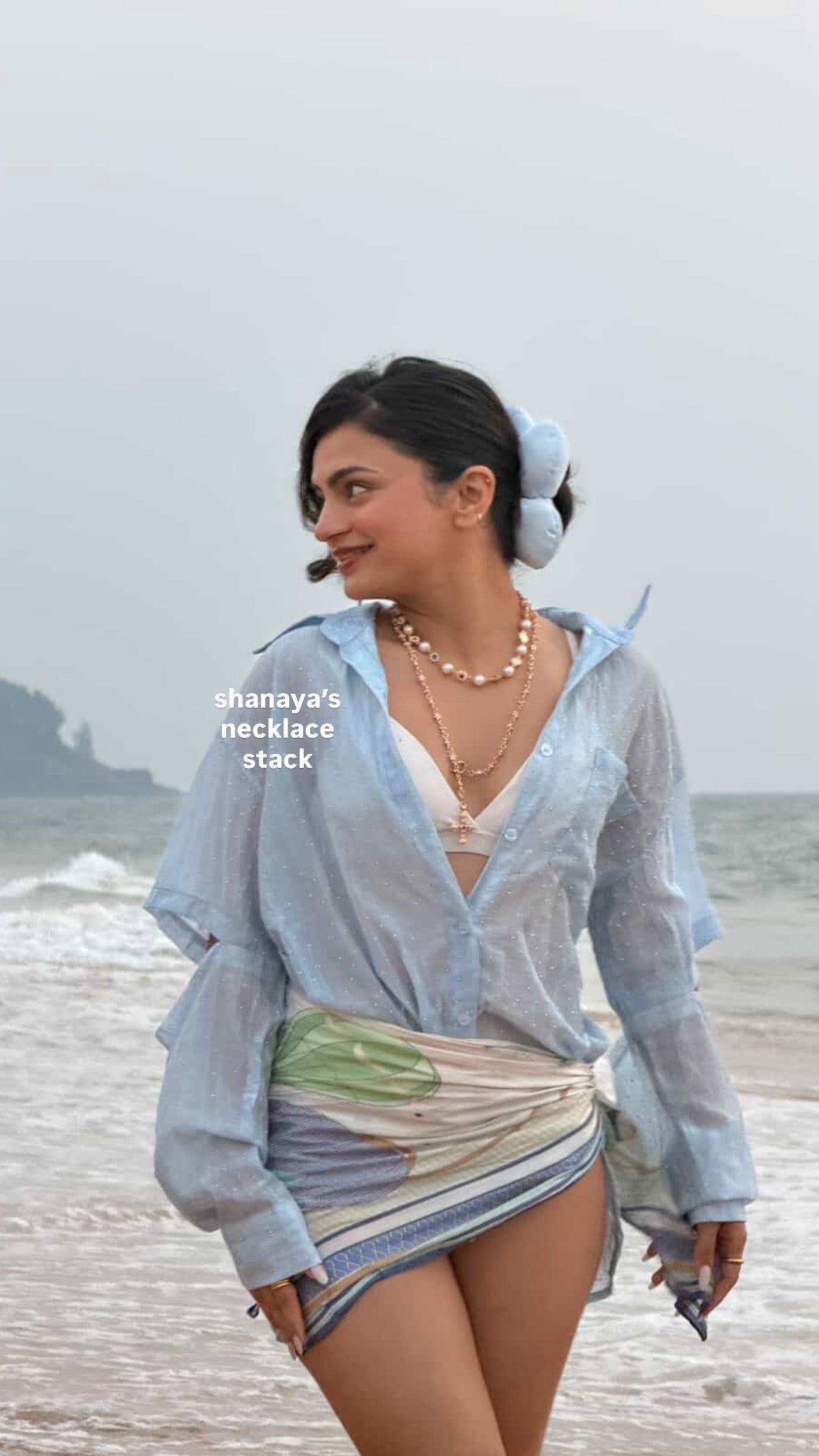 Shanaya’s necklace stack