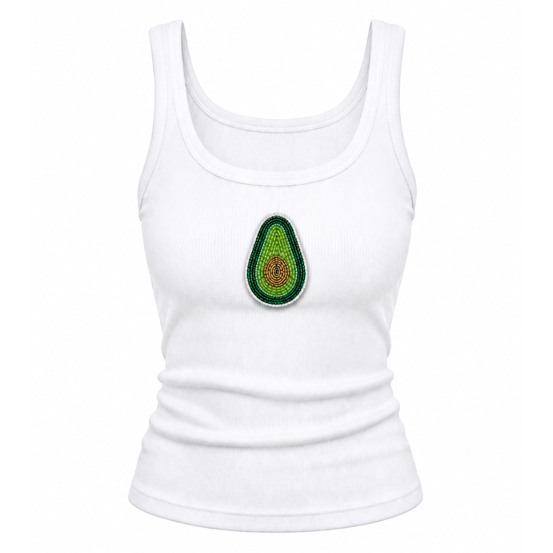 Avocado beaded tank top